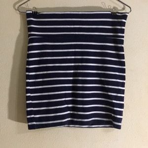 Striped pencil skirt